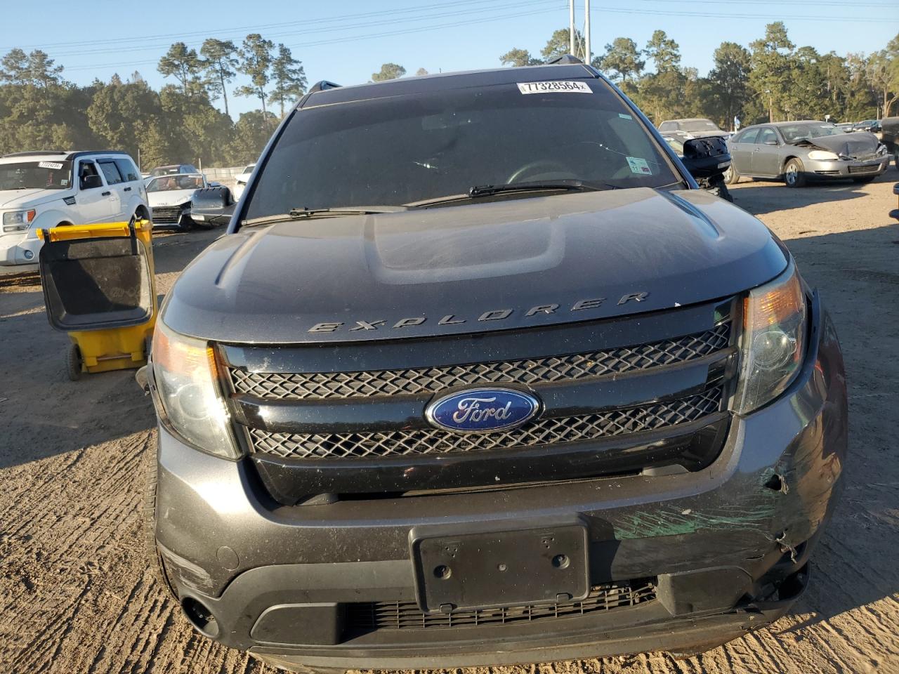 2015 Ford Explorer VIN 1FM5K8GT6FGB31122 Copart auction photo, side / front end damage thumbnail 5