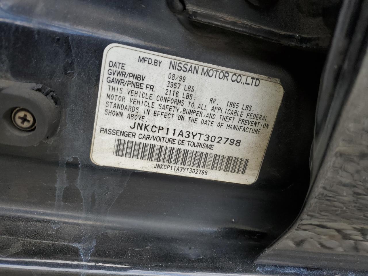 2000 Infiniti G VIN JNKCP11A3YT302798 Copart auction photo, minor dent/scratches damage thumbnail 12