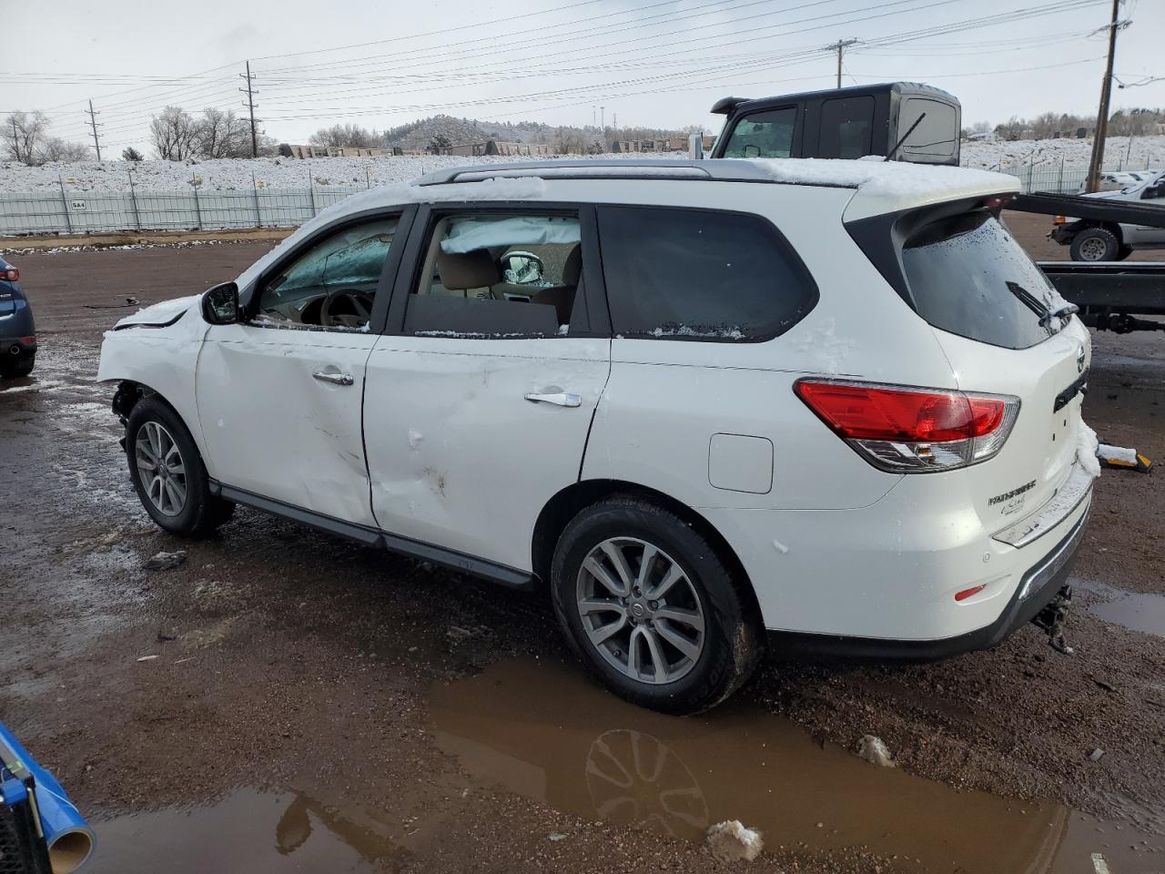 2013 Nissan Pathfinder VIN 5N1AR2MM8DC644784 Copart auction photo, front end / side damage thumbnail 2