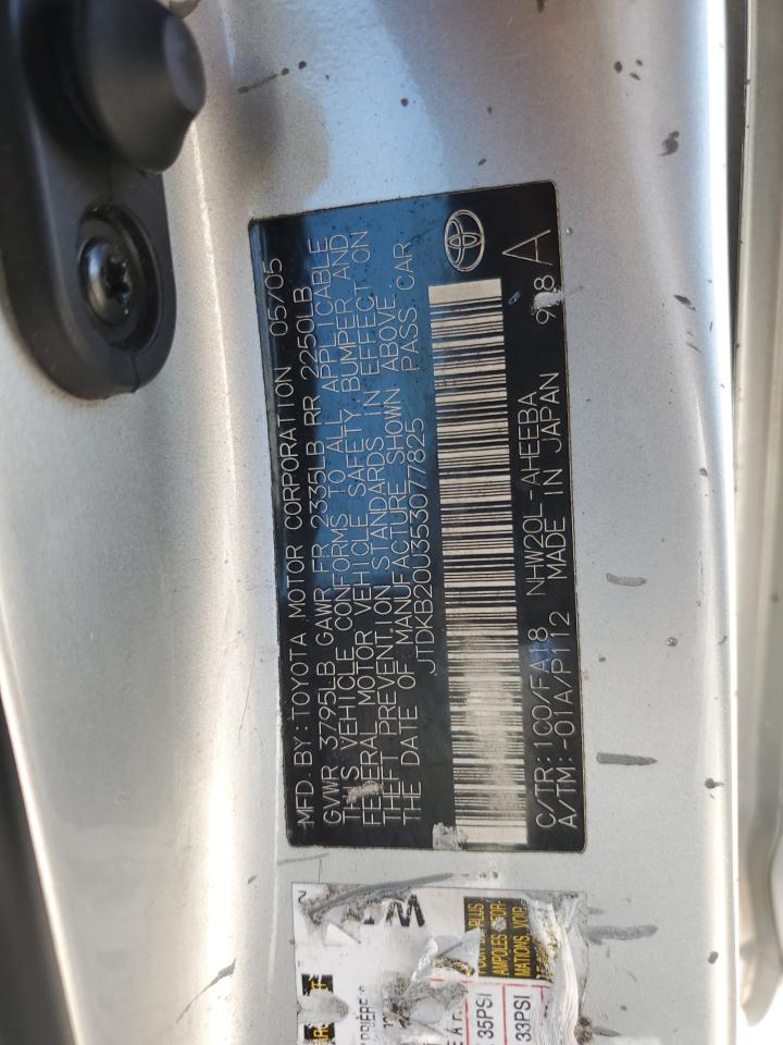 2005 Toyota Prius VIN JTDKB20U353077825 Copart auction photo, front end / rear end damage thumbnail 15