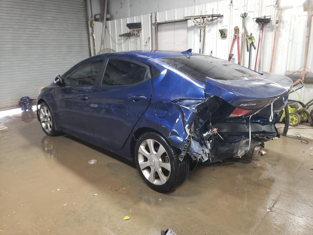 2013 Hyundai Elantra VIN KMHDH4AE2DU527348 Copart auction photo, rear end damage thumbnail 2