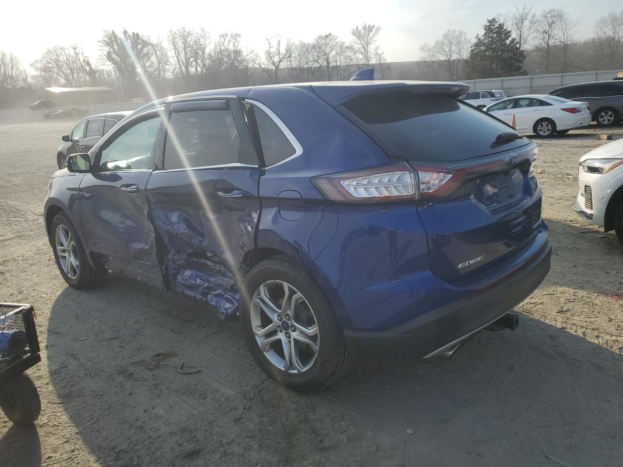 2015 Ford Edge VIN 2FMTK4K89FBB48135 Copart auction photo, side damage thumbnail 2