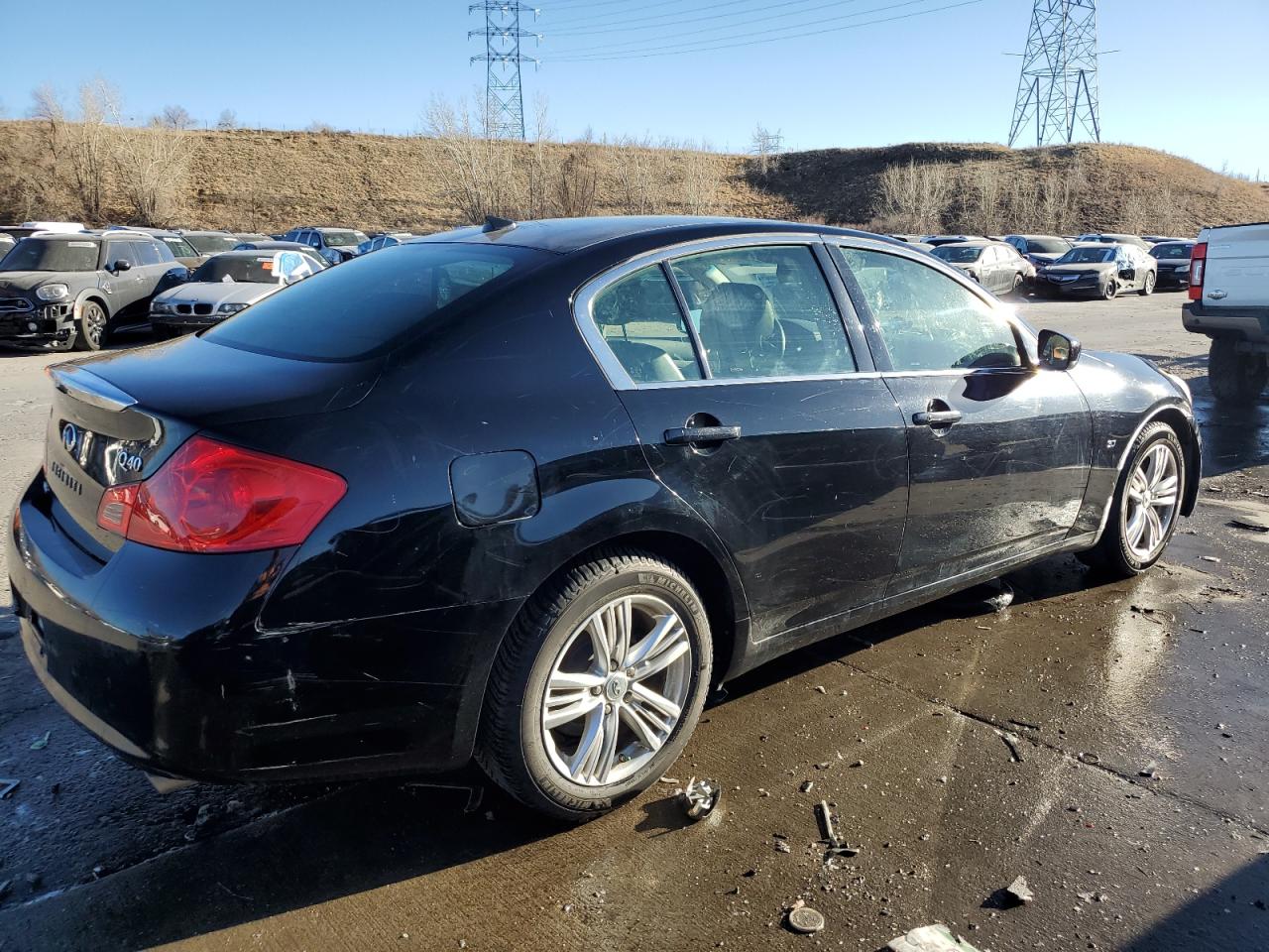 2015 Infiniti Q40 VIN JN1CV6AR3FM521765 Copart auction photo, front end damage thumbnail 3