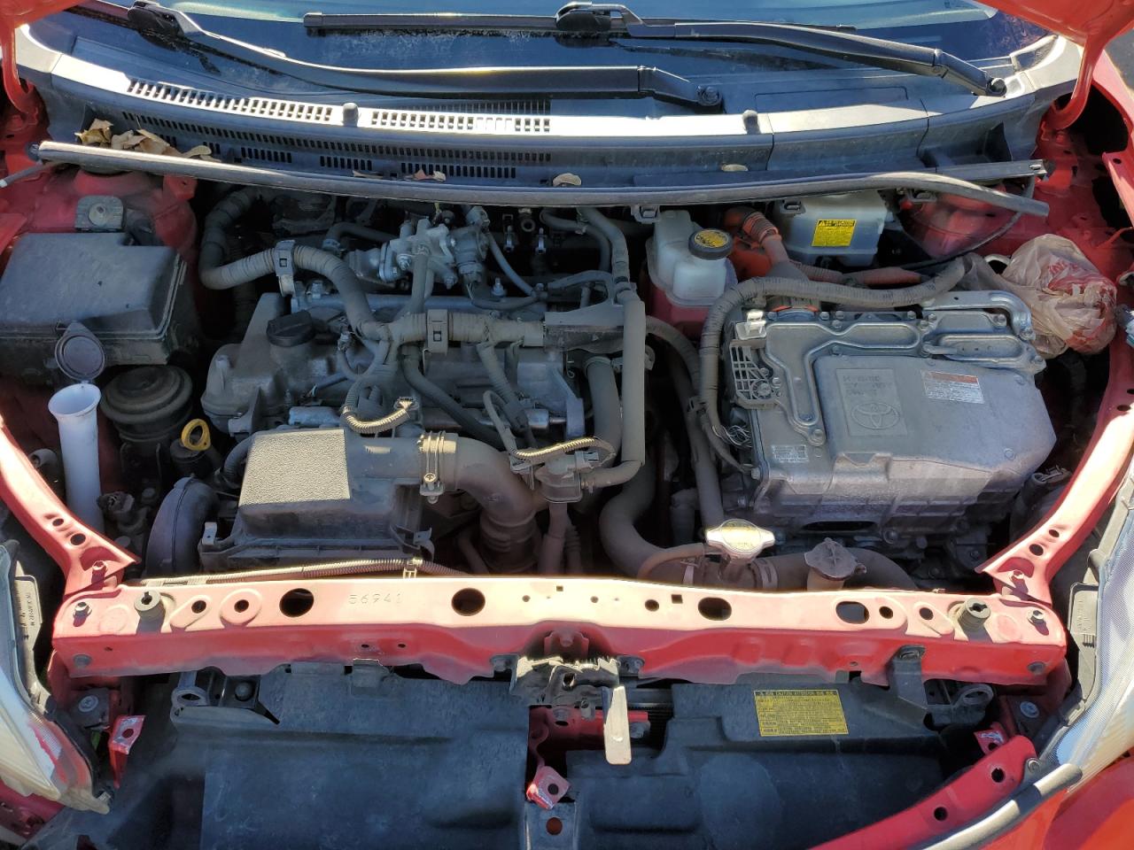 2013 Toyota Prius VIN JTDKDTB30D1553639 Copart auction photo, all over / hail damage thumbnail 11