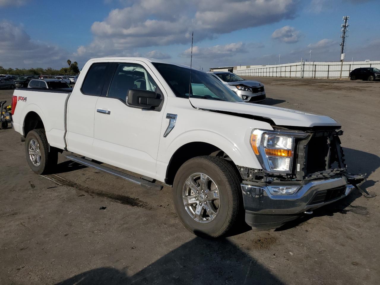 2021 Ford F-150 VIN 1FTFX1E83MKE43473 Copart auction photo, front end / rear end damage thumbnail 4