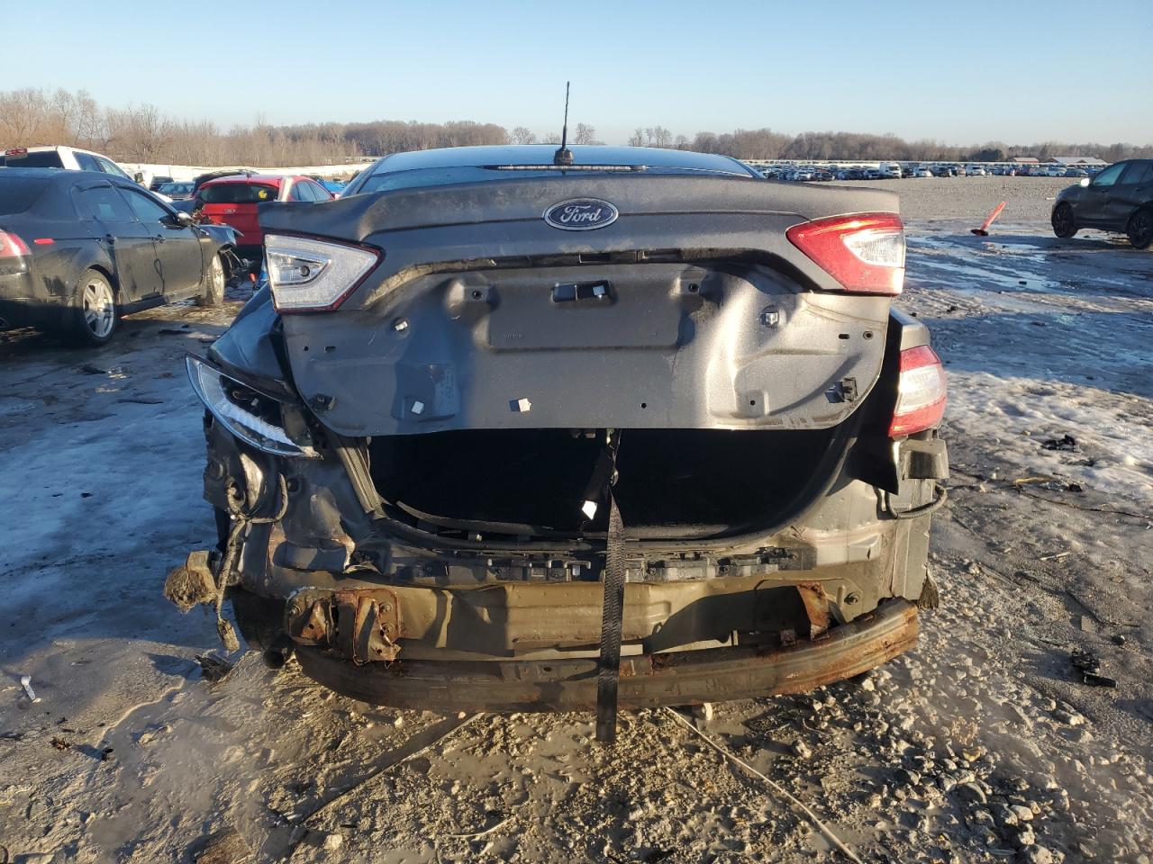 2014 Ford Fusion VIN 3FA6P0H99ER279518 Copart auction photo, rear end damage thumbnail 6