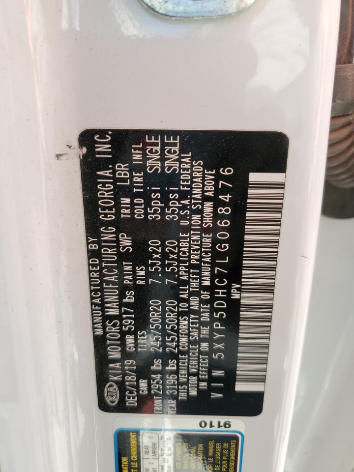2020 KIA Telluride VIN 5XYP5DHC7LG068476 Copart auction photo, all over damage thumbnail 13
