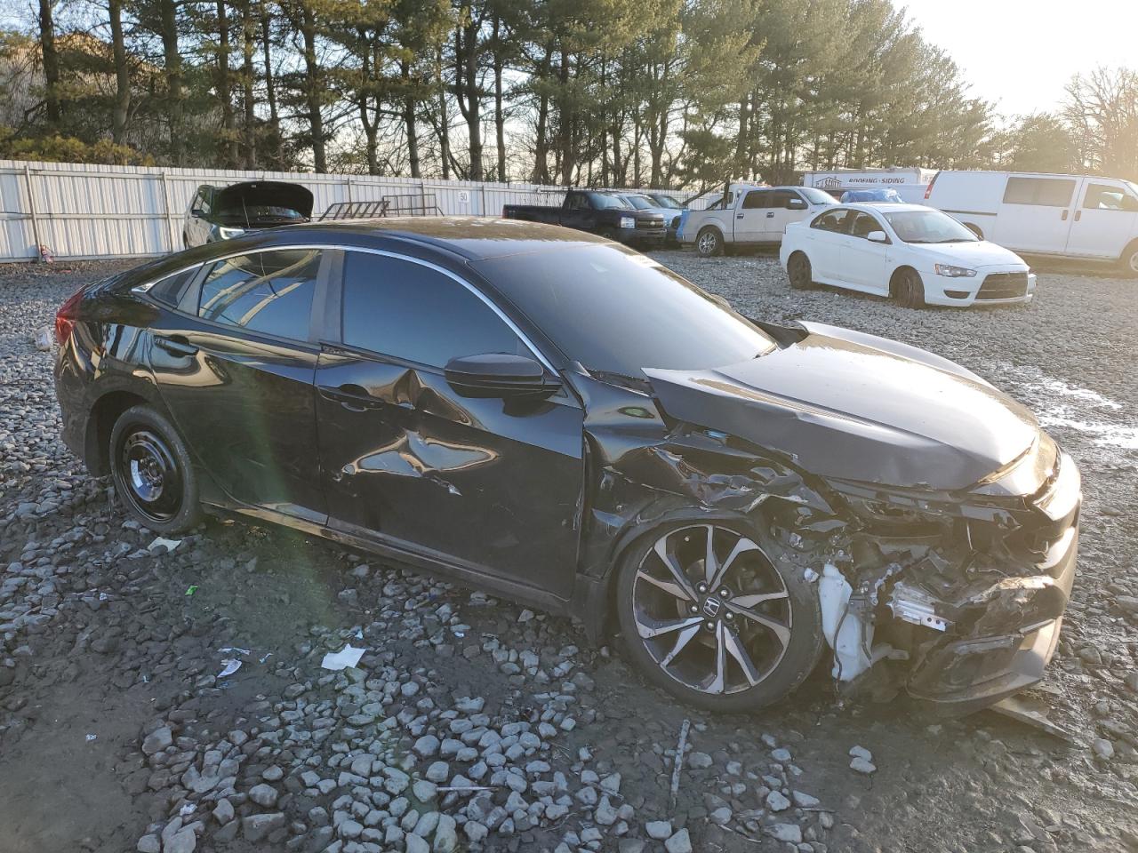 2020 Honda Civic VIN 2HGFC2F8XLH503305 Copart auction photo, side / front end damage thumbnail 4