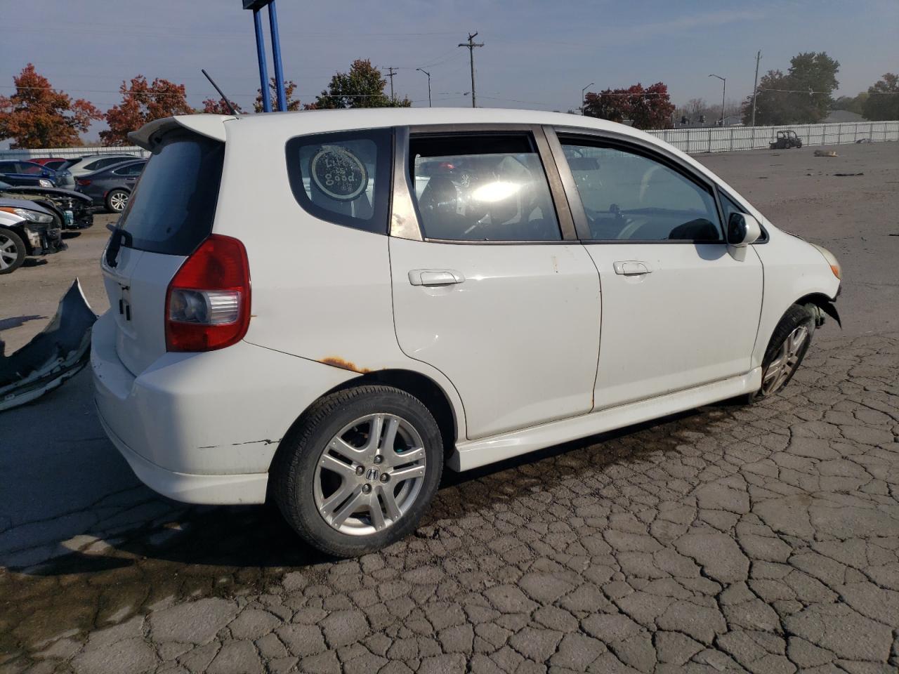 2007 Honda Fit VIN JHMGD38657S028144 Copart auction photo, all over damage thumbnail 3