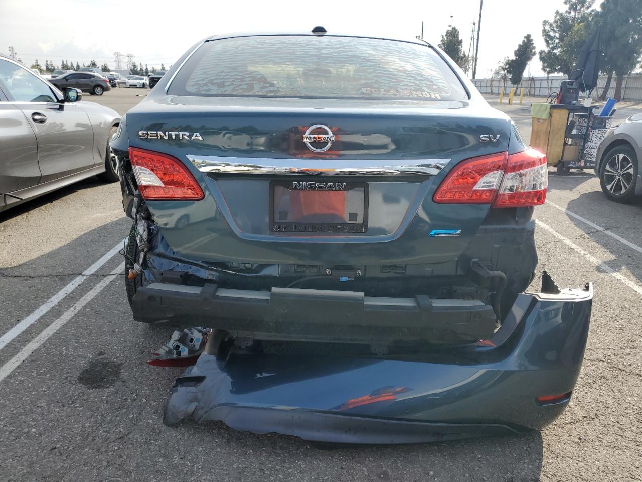 2014 Nissan Sentra VIN 3N1AB7APXEY318839 Copart auction photo, rear end damage thumbnail 6