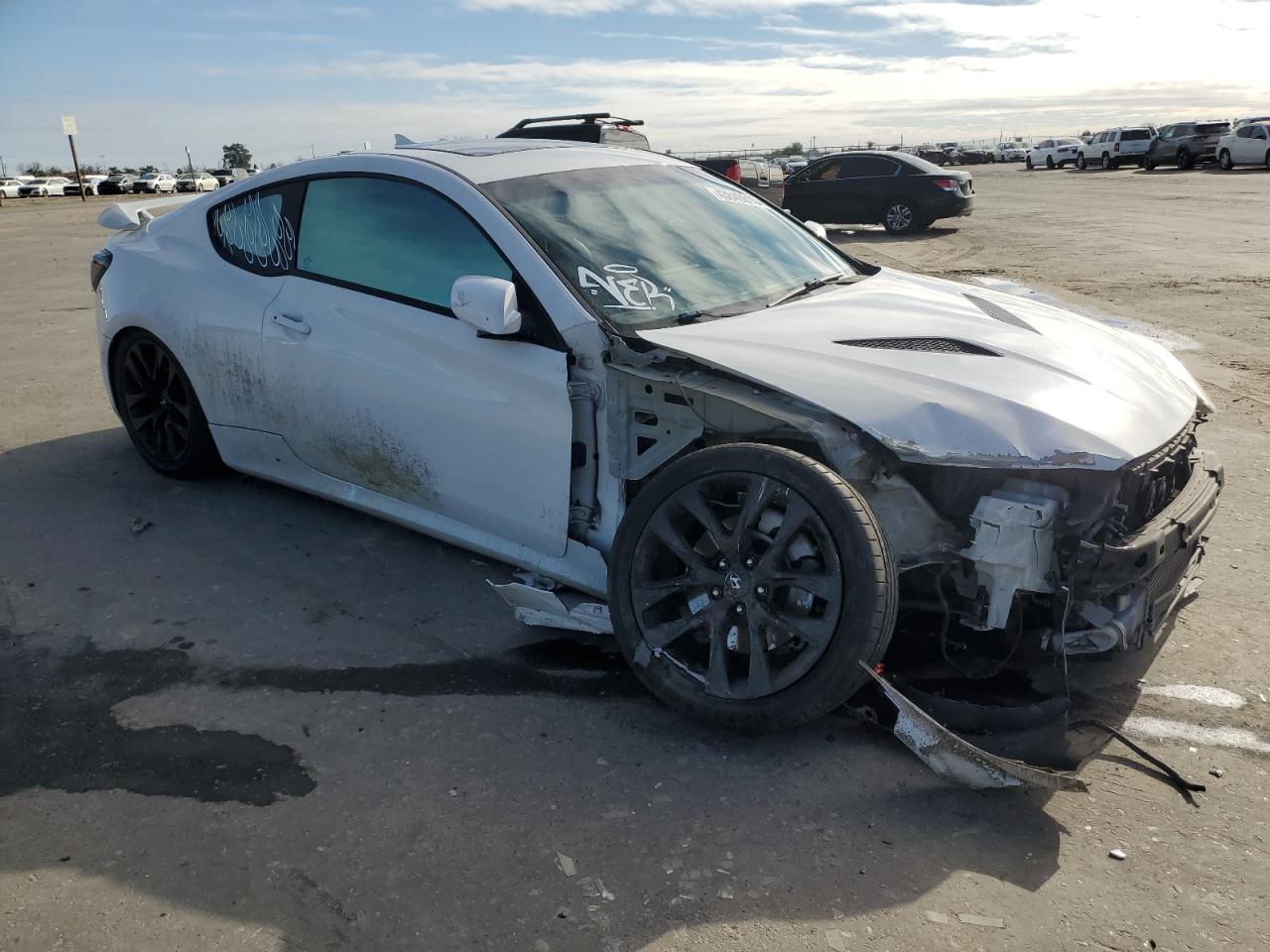 2013 Hyundai Genesis VIN KMHHT6KD7DU081778 Copart auction photo, undercarriage / front end damage thumbnail 4
