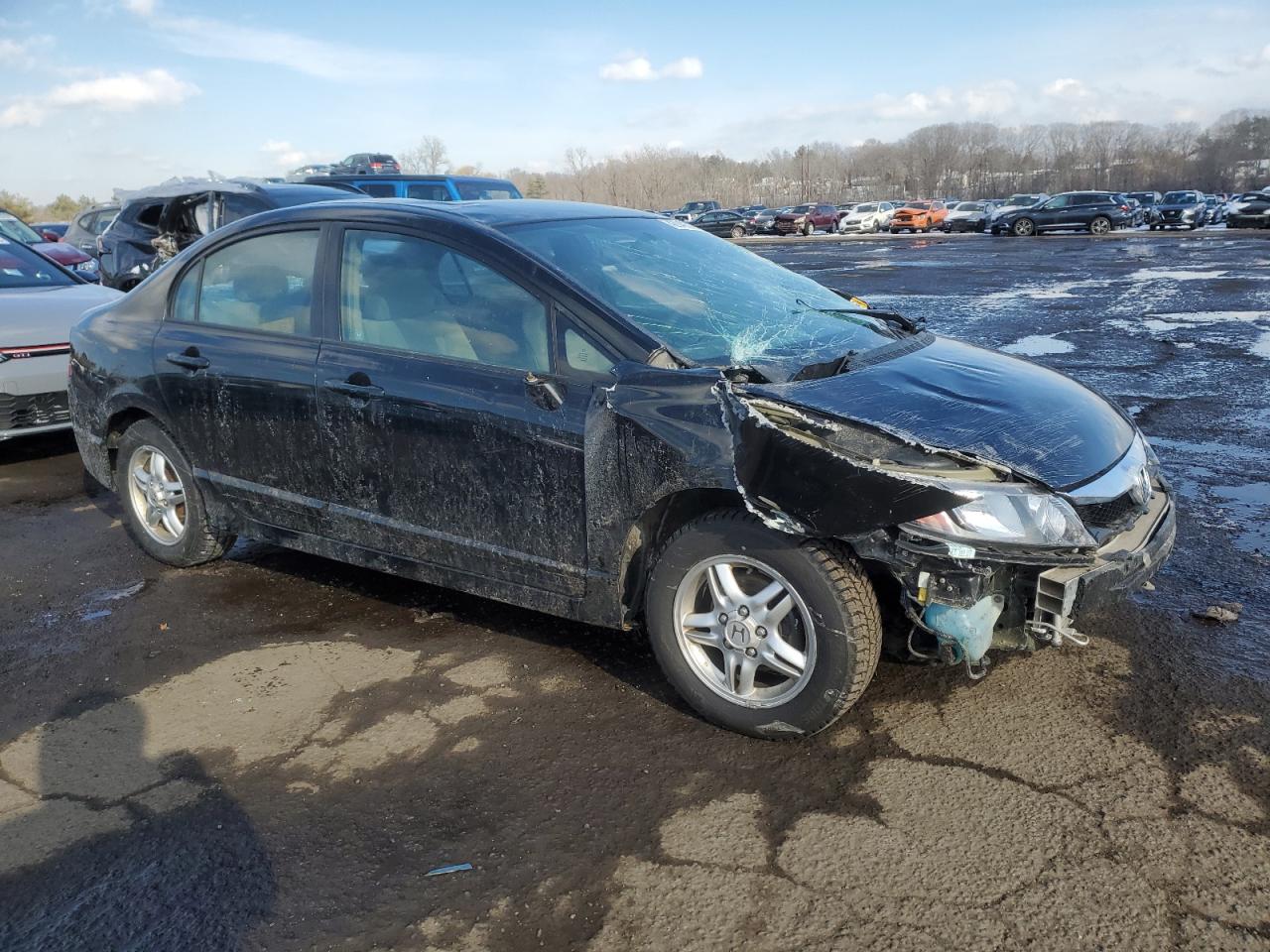 2010 Honda Civic VIN 2HGFA1F51AH319745 Copart auction photo, front end / rear end damage thumbnail 4