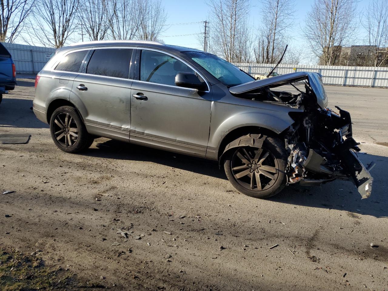 2014 Audi Q7 VIN WA1LMAFE1ED018494 Copart auction photo, front end / side damage thumbnail 4