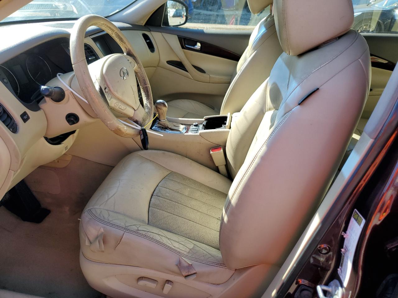 2014 Infiniti QX50 VIN JN1BJ0HP0EM210222 Copart auction photo, front end / side damage thumbnail 7