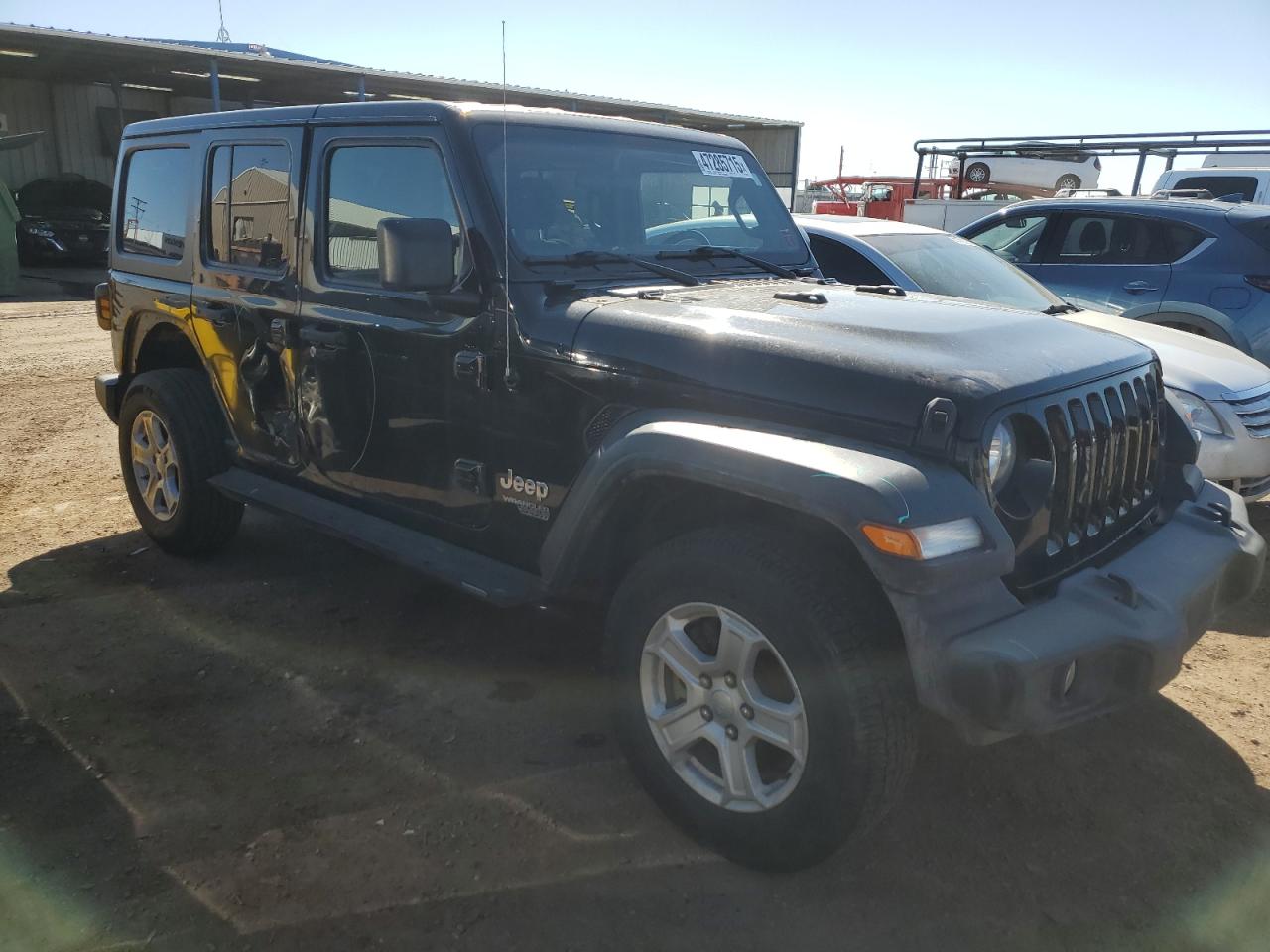 2019 Jeep Wrangler VIN 1C4HJXDN2KW624543 Copart auction photo, side damage thumbnail 4