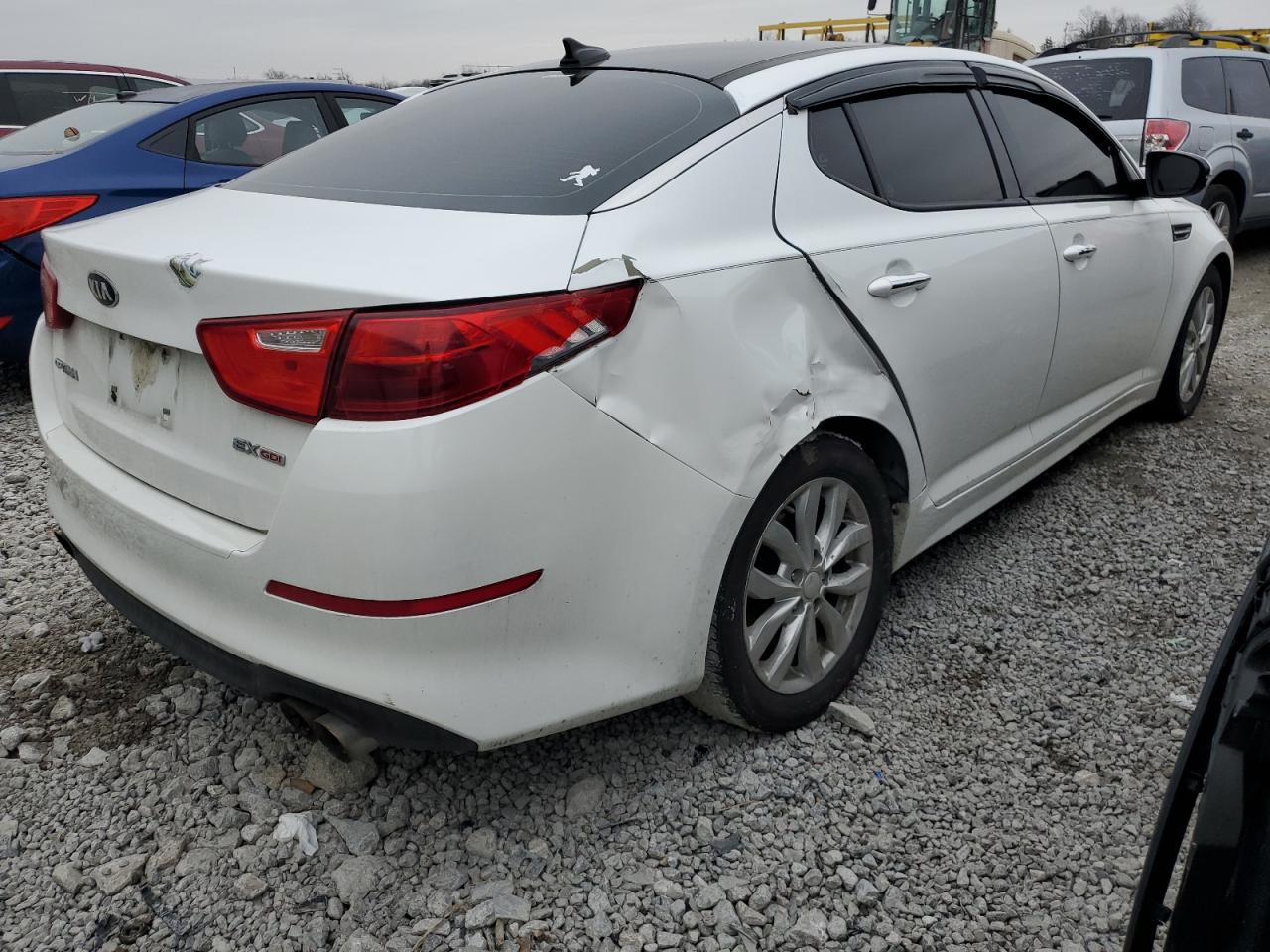 2015 KIA Optima VIN 5XXGN4A71FG417041 Copart auction photo, all over damage thumbnail 3