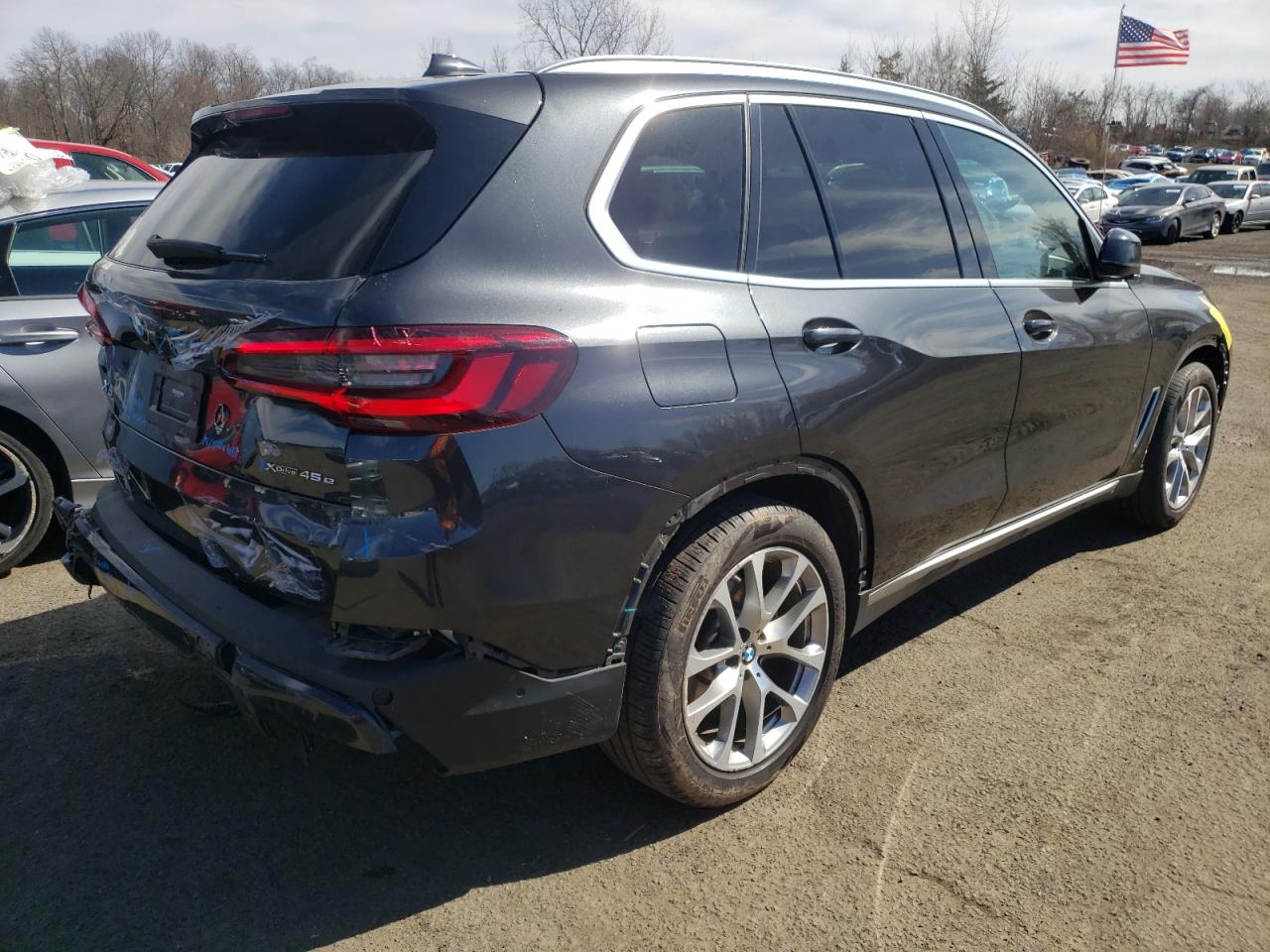 2021 BMW X5 VIN 5UXTA6C01M9H62393 Copart auction photo, front end / rear end damage thumbnail 3