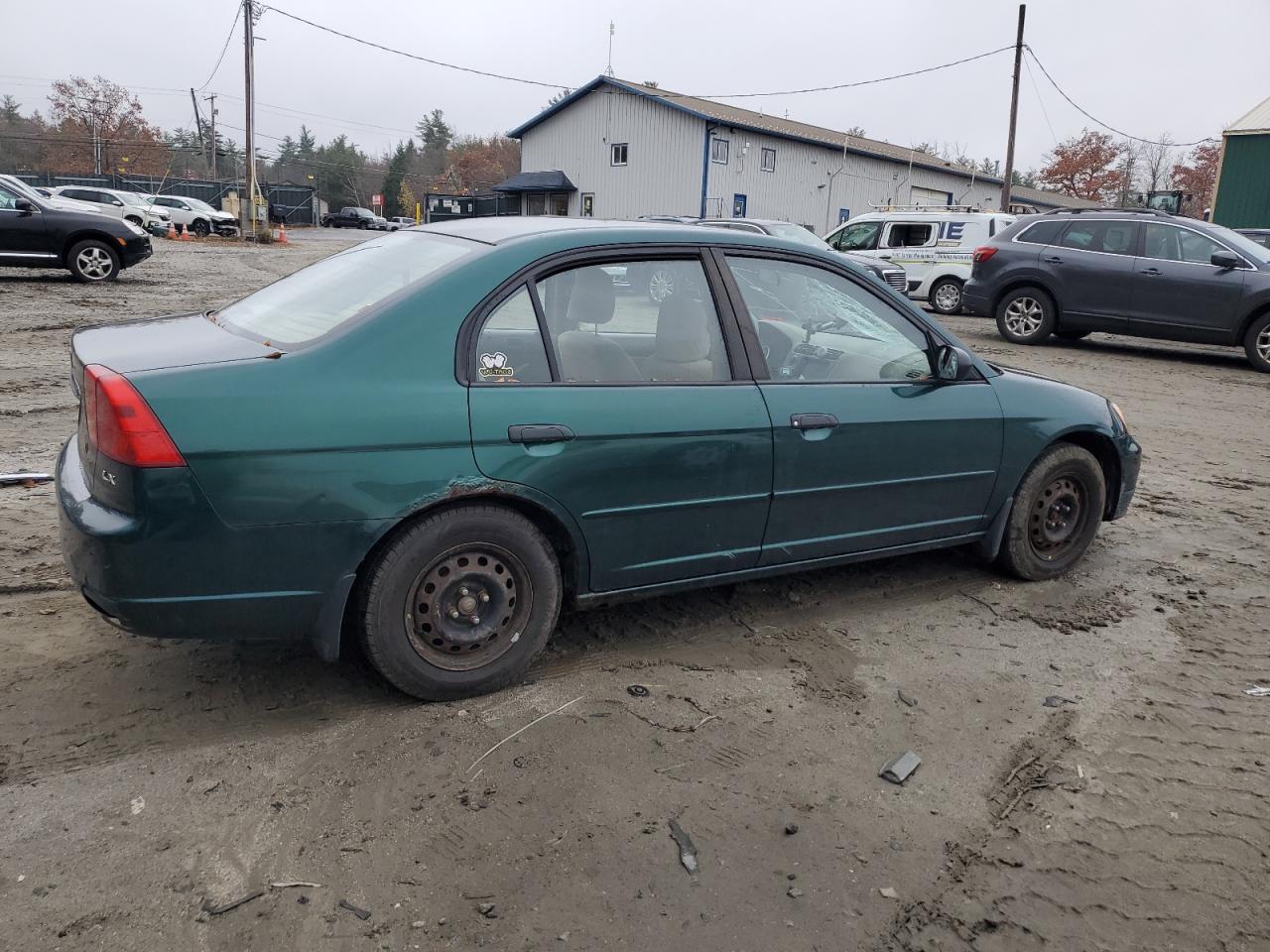 2001 Honda Civic VIN 2HGES15591H600038 Copart auction photo, top/roof damage thumbnail 3