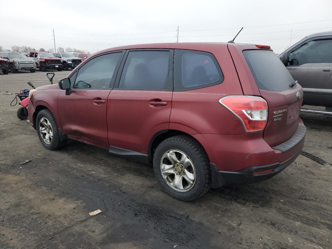 2014 Subaru Forester VIN JF2SJAAC5EH444568 Copart auction photo, undercarriage damage thumbnail 2