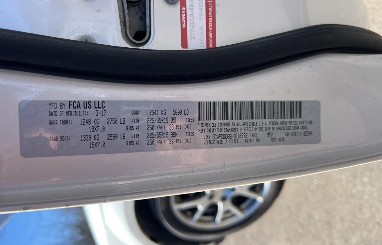 2017 Dodge Journey VIN 3C4PDDEG8HT610372 Copart auction photo, normal wear / minor dent/scratches damage thumbnail 10