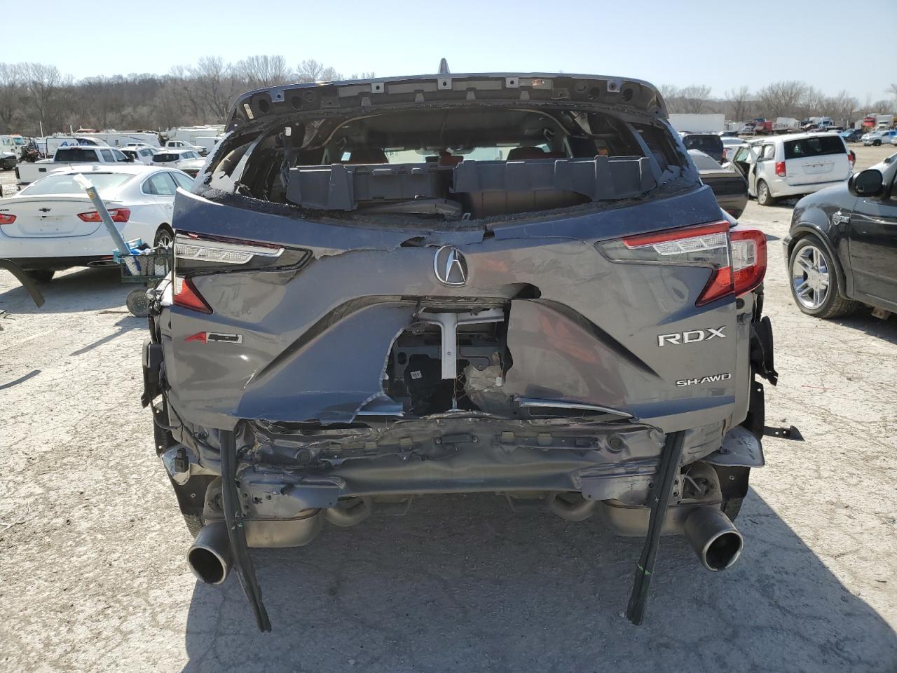 2021 Acura RDX VIN 5J8TC2H65ML020789 Copart auction photo, rear end damage thumbnail 6