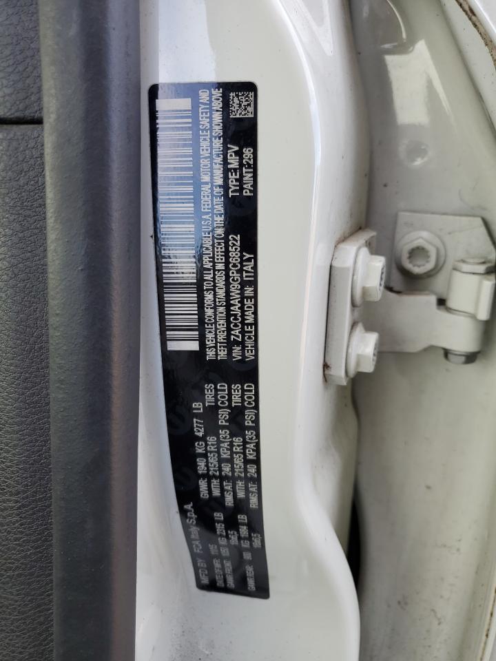 2016 Jeep Renegade VIN ZACCJAAW9GPC68522 Copart auction photo, front end damage thumbnail 13