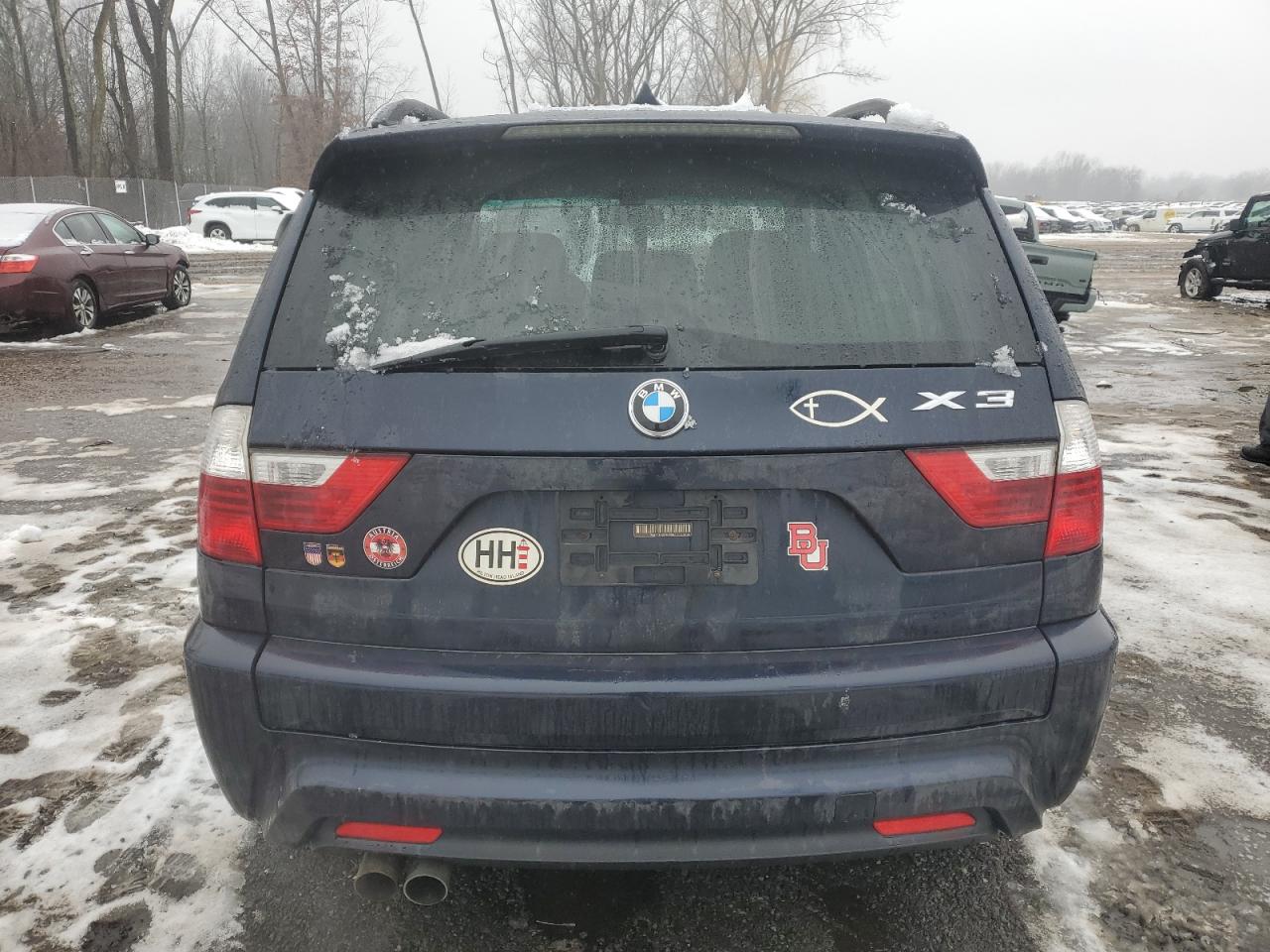 2009 BMW X3 VIN WBXPC93409WJ30690 Copart auction photo, side damage thumbnail 6