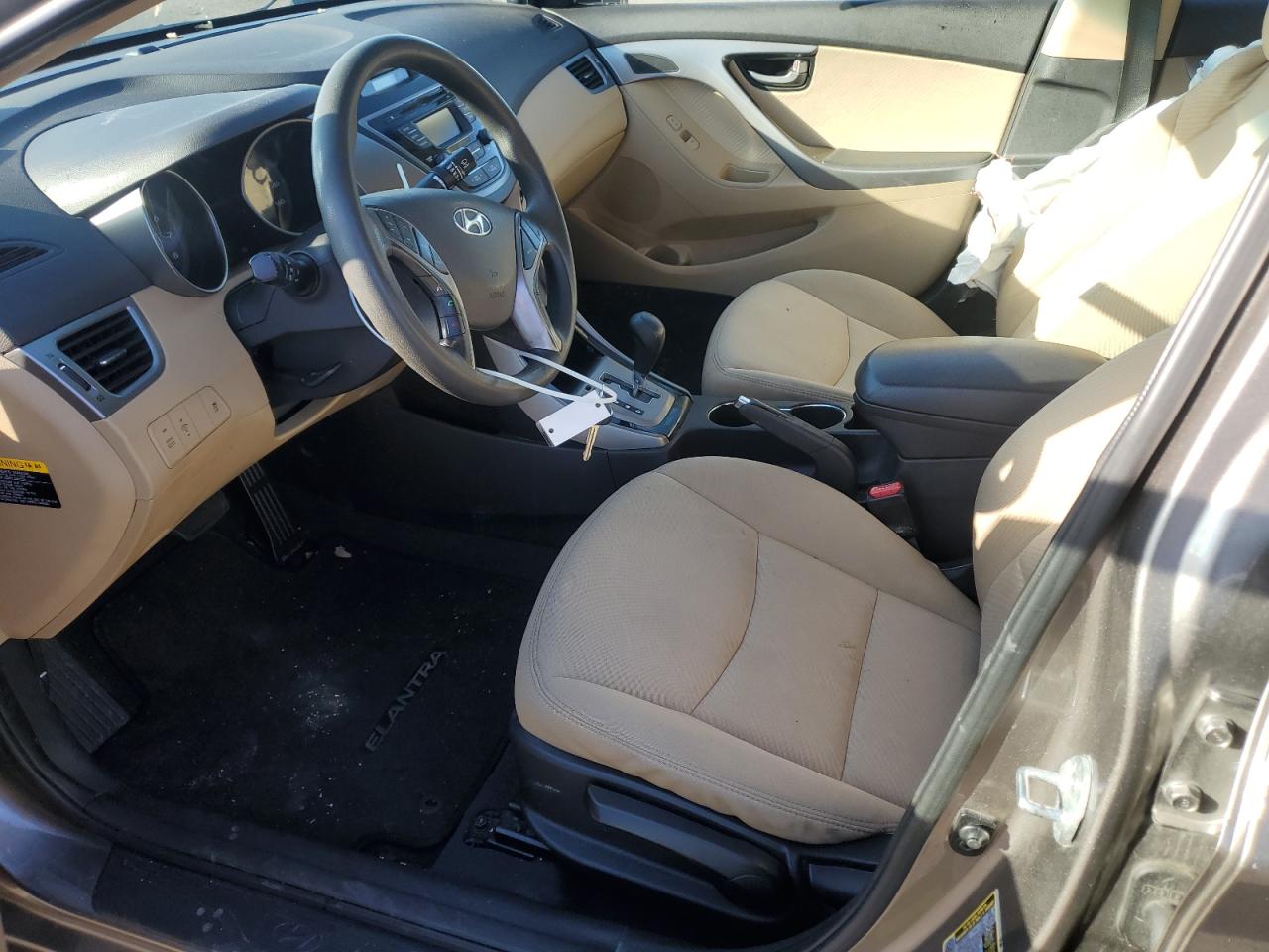 2013 Hyundai Elantra VIN 5NPDH4AE3DH255665 Copart auction photo, front end / side damage thumbnail 7