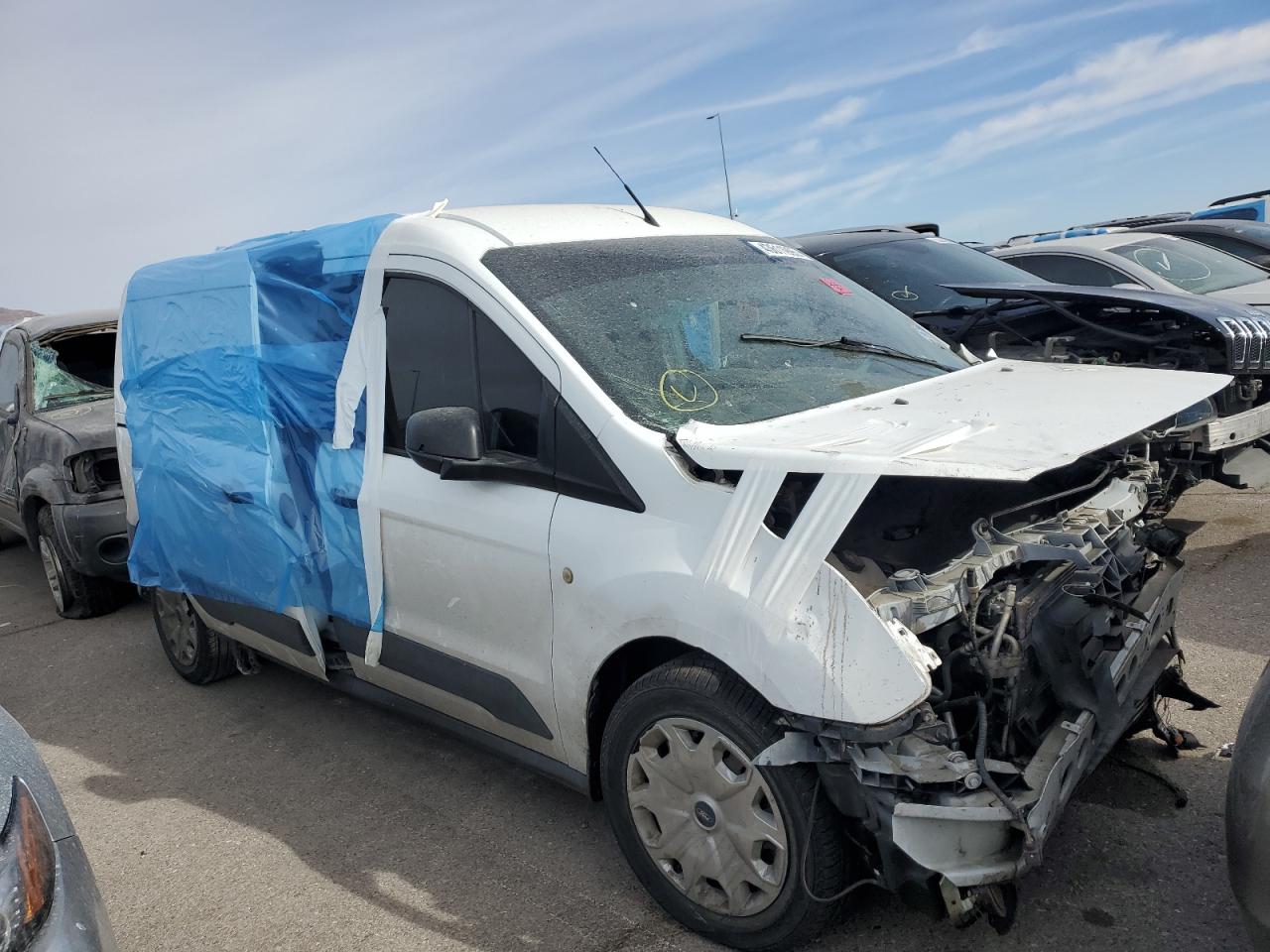 2015 Ford Transit VIN NM0LS7EX2F1186159 Copart auction photo, front end / side damage thumbnail 4