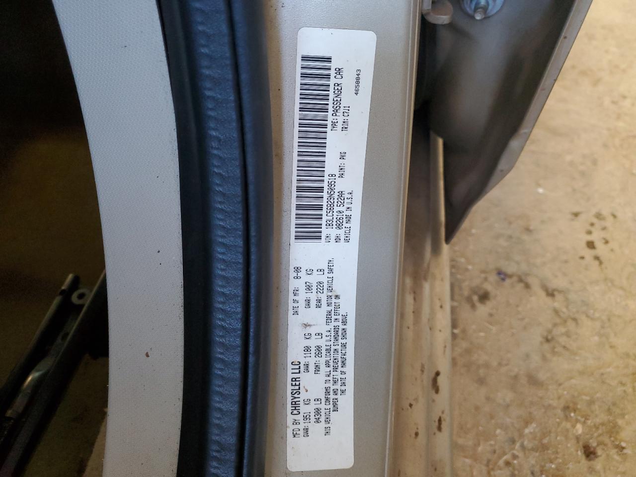 2009 Dodge Avenger VIN 1B3LC56B29N509518 Copart auction photo, front end / side damage thumbnail 13