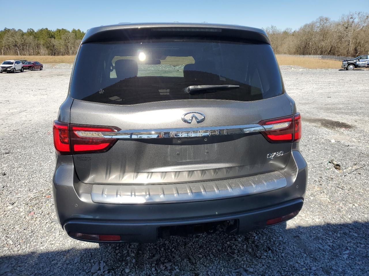 2019 Infiniti QX80 VIN JN8AZ2NF4K9685819 Copart auction photo, front end / side damage thumbnail 6