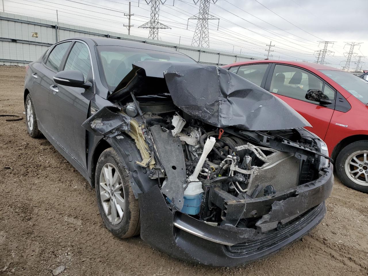 2018 KIA Optima VIN KNAGT4L35J5211537 Copart auction photo, front end damage thumbnail 4