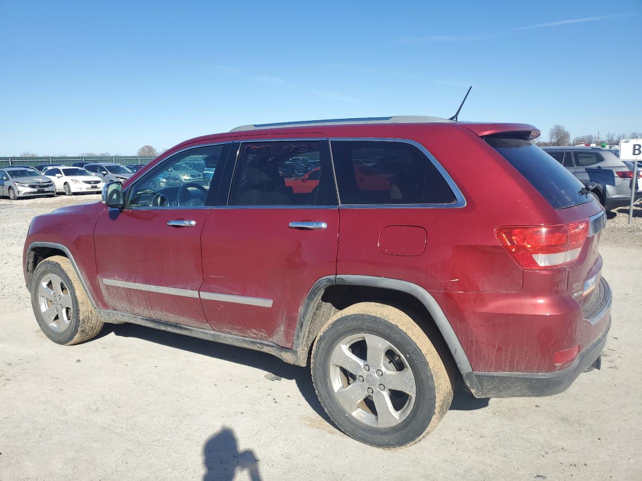 2012 Jeep Grand Cherokee VIN 1C4RJEBG6CC172502 Copart auction photo, front end / side damage thumbnail 2