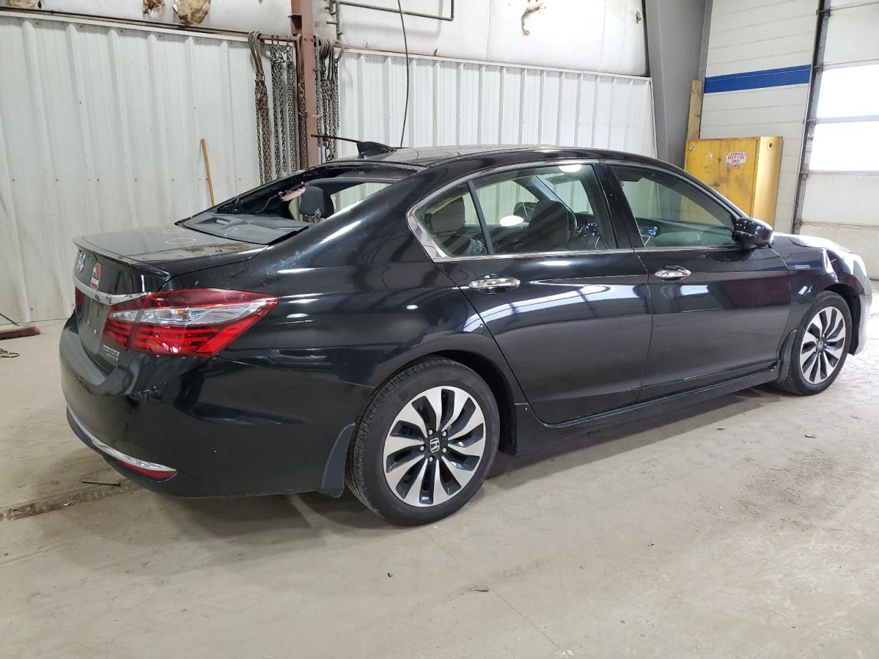2017 Honda Accord VIN JHMCR6F71HC013861 Copart auction photo, top/roof damage thumbnail 3