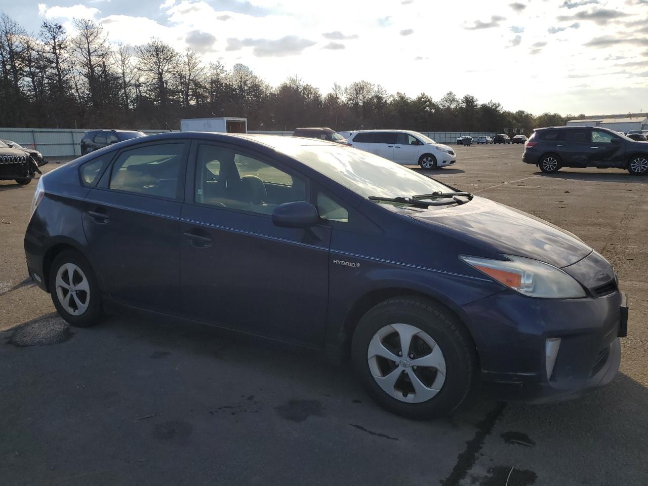 2014 Toyota Prius VIN JTDKN3DUXE1836344 Copart auction photo, side / rear end damage thumbnail 4