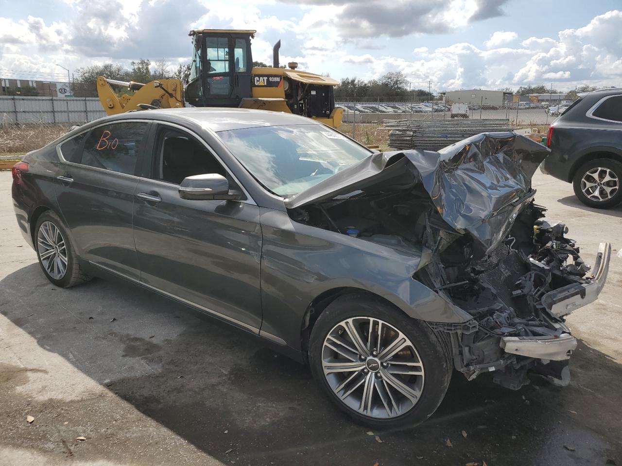 2018 Genesis G80 VIN KMHGN4JE5JU253256 Copart auction photo, front end damage thumbnail 4