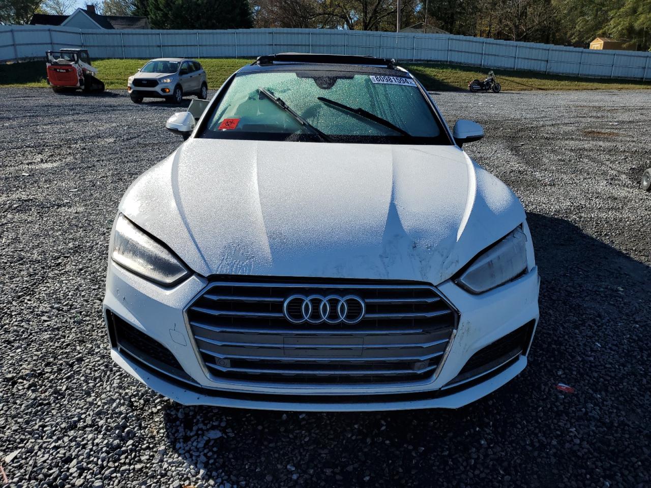 2019 Audi A5 VIN WAUENCF58KA006294 Copart auction photo, side / rear end damage thumbnail 5