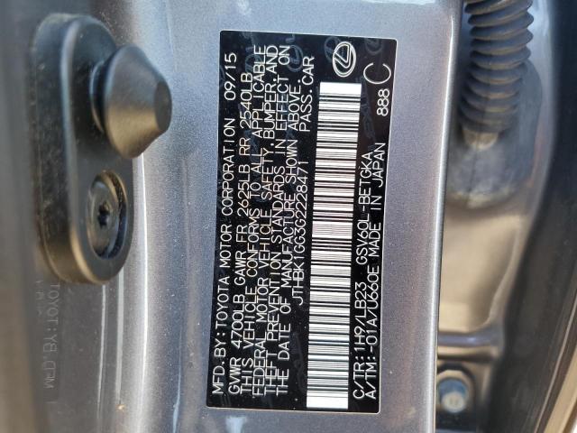 2016 Lexus ES VIN JTHBK1GG3G2228471 Copart auction photo, front end damage thumbnail 12