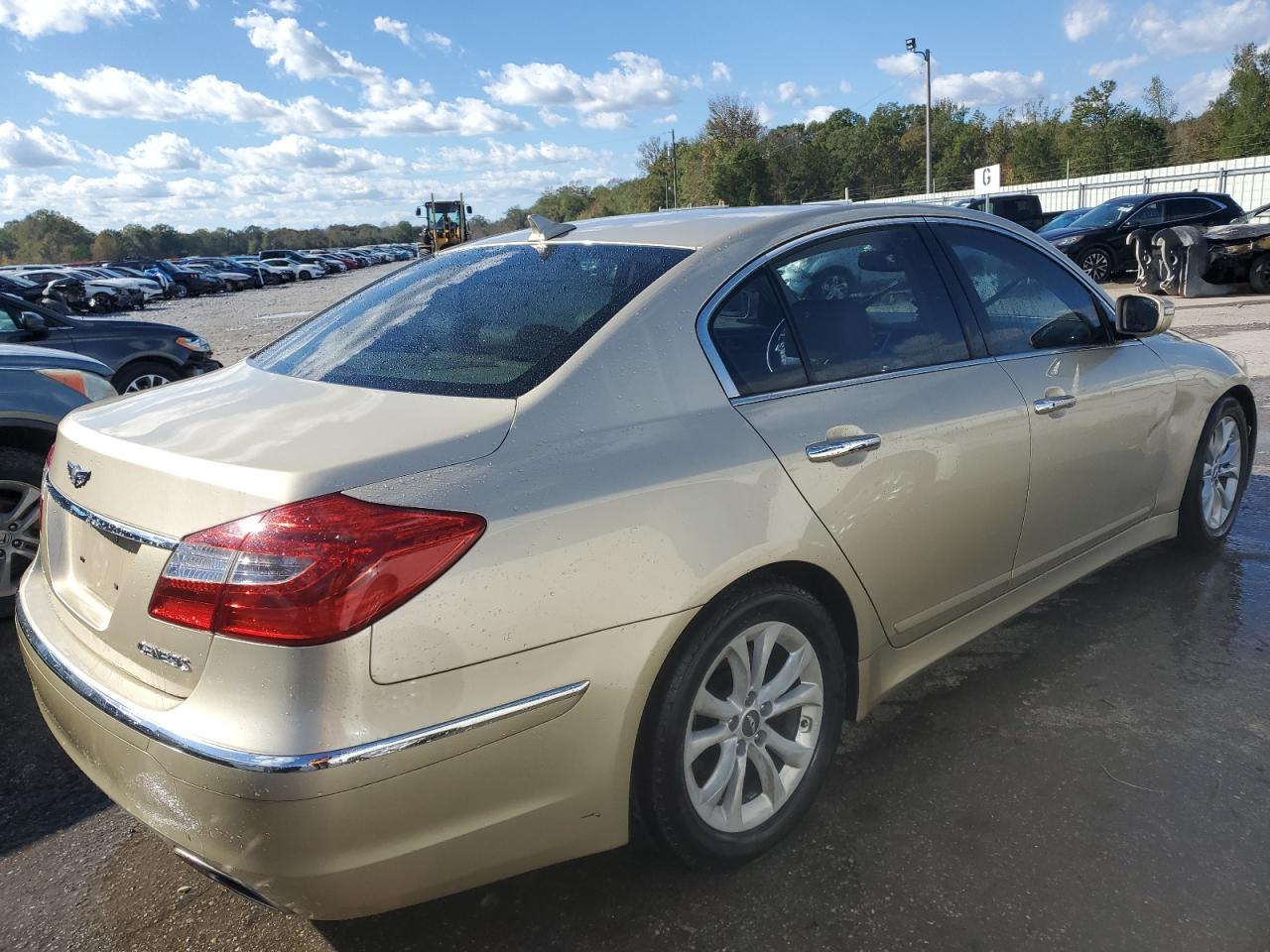 2012 Hyundai Genesis VIN KMHGC4DD5CU175587 Copart auction photo, side damage thumbnail 3