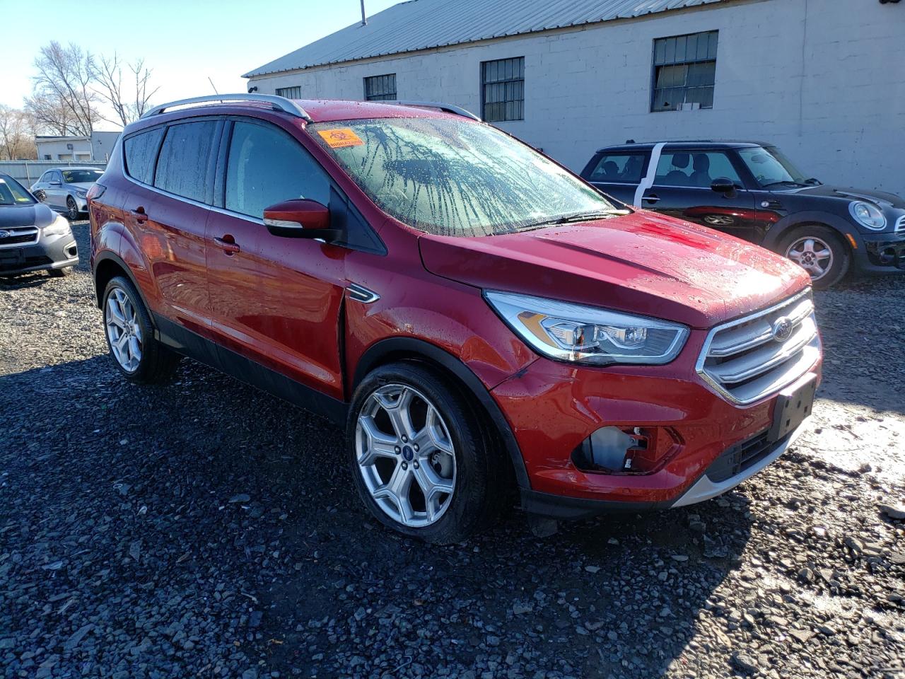 2019 Ford Escape VIN 1FMCU9J97KUA84327 Copart auction photo, front end / side damage thumbnail 4