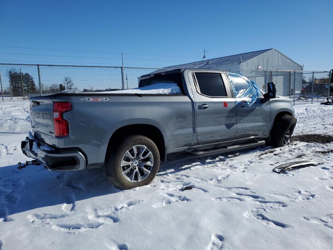 2021 Chevrolet Silverado VIN 1GCUYEEL0MZ447102 Copart auction photo, all over damage thumbnail 3