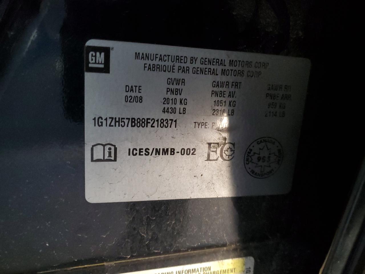 2008 Chevrolet Malibu VIN 1G1ZH57B88F218371 Copart auction photo, burn - engine damage thumbnail 12