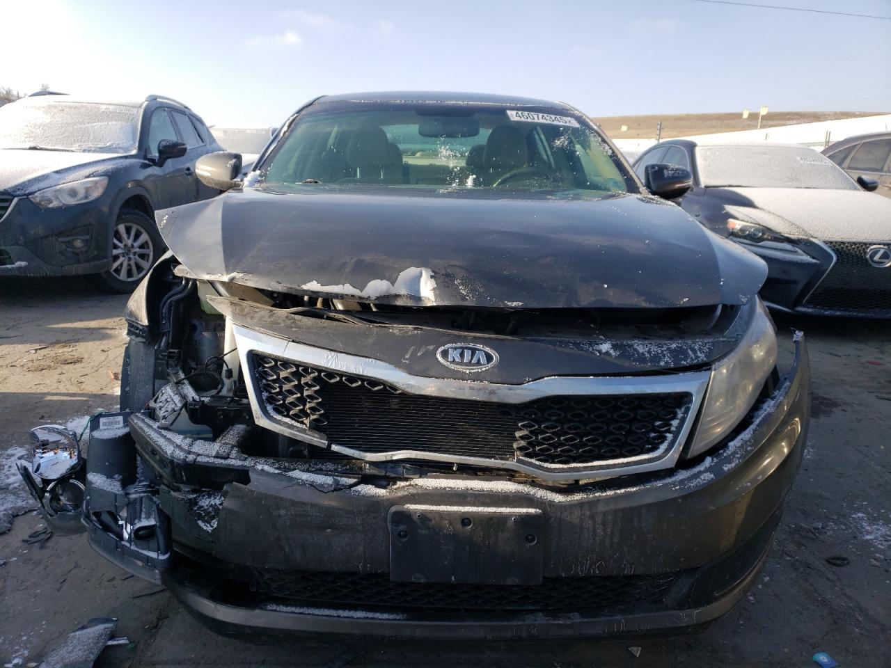 2012 KIA Optima VIN 5XXGN4A77CG060590 Copart auction photo, front end / rear end damage thumbnail 5