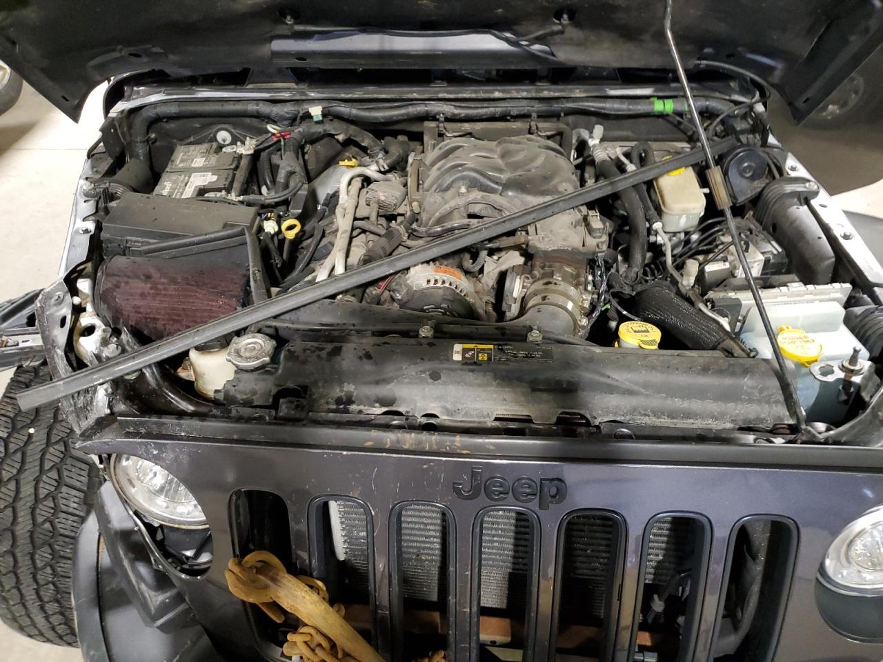 2017 Jeep Wrangler VIN 1C4BJWEG9HL578316 Copart auction photo, front end / undercarriage damage thumbnail 14