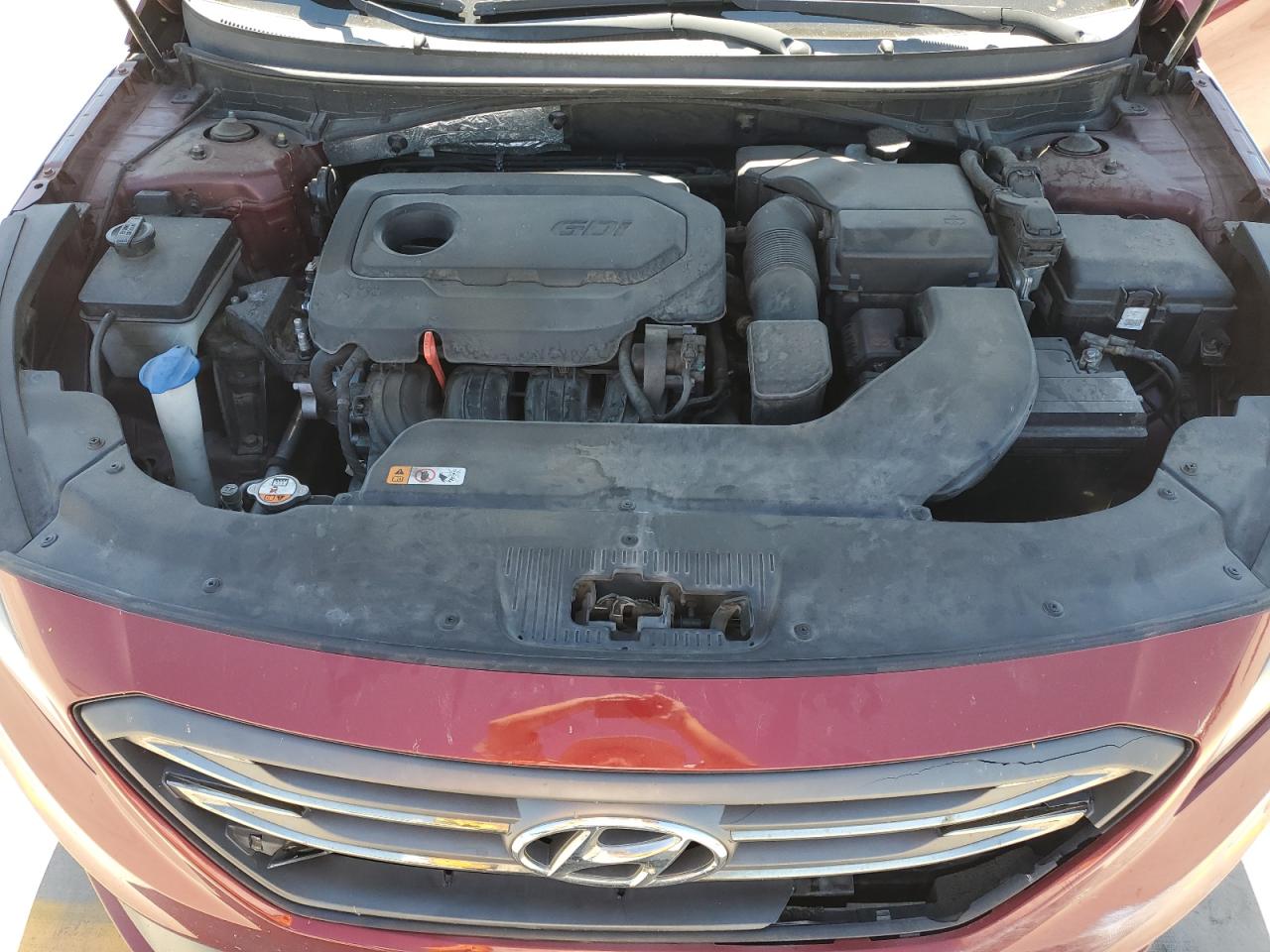 2015 Hyundai Sonata VIN 5NPE34AF7FH045309 Copart auction photo, front end / side damage thumbnail 12