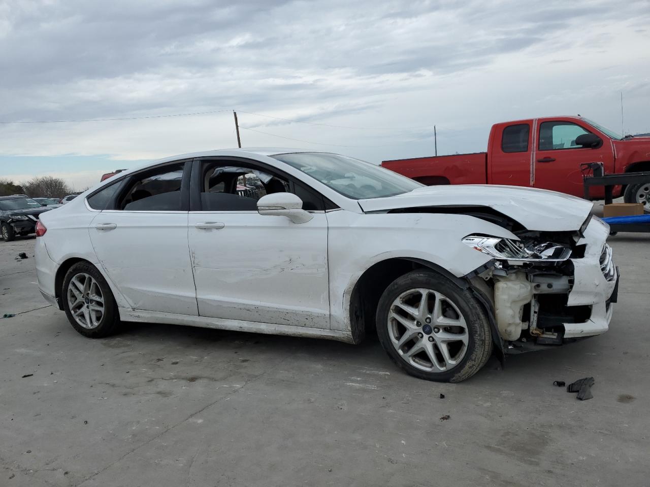 2014 Ford Fusion VIN 1FA6P0H72E5399937 Copart auction photo, front end / side damage thumbnail 4