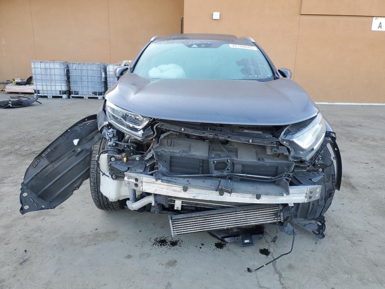 2017 Honda CR-V VIN 2HKRW1H98HH505555 Copart auction photo, front end / undercarriage damage thumbnail 5