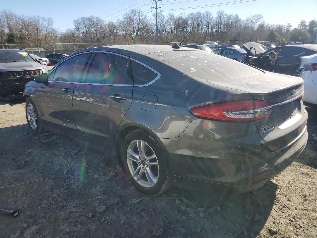 2018 Ford Fusion VIN 3FA6P0HD7JR153849 Copart auction photo, front end damage thumbnail 2