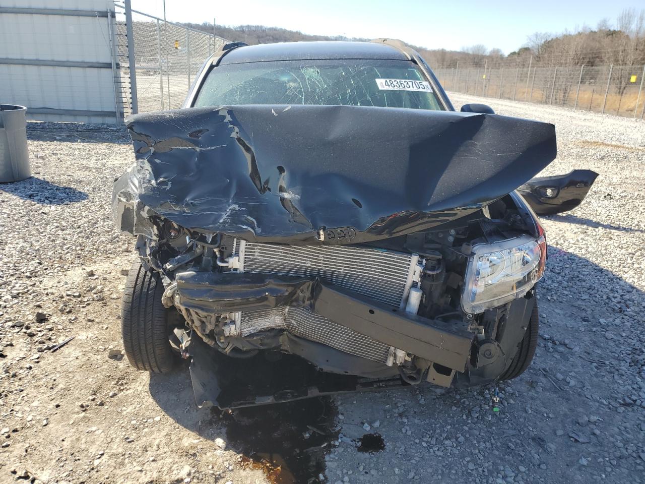 2014 Jeep Compass VIN 1C4NJCBAXED819544 Copart auction photo, front end / side damage thumbnail 5
