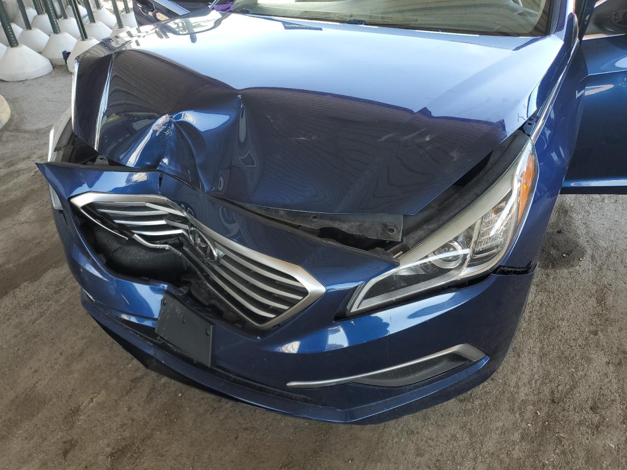 2016 Hyundai Sonata VIN 5NPE24AF6GH272804 Copart auction photo, front end / side damage thumbnail 11